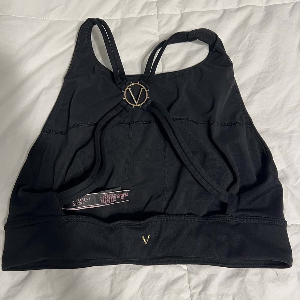 Victoria's Secret Black Strappy Sports Bralette
